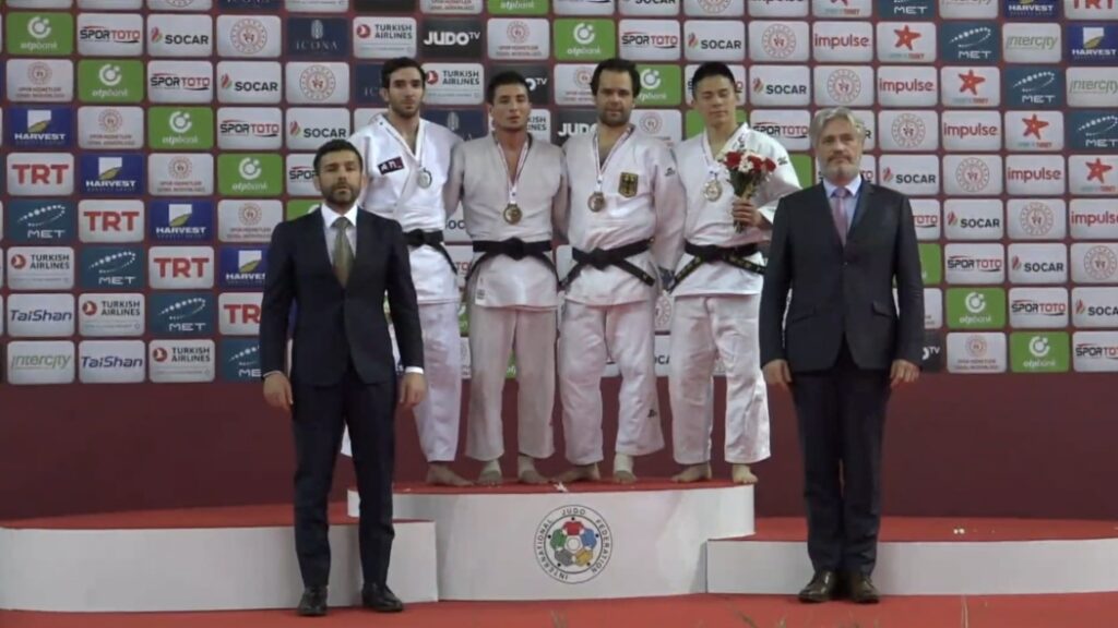 IBSA柔道グランプリ　アンタルヤ大会で瀬戸選手が銅メダルを獲得した様子