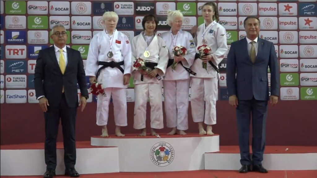 IBSA柔道グランプリ　アンタルヤ大会で廣瀬選手が金メダルを獲得した様子